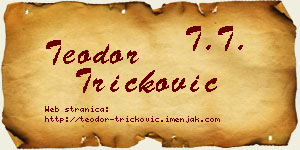 Teodor Tričković vizit kartica